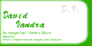 david vandra business card