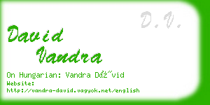 david vandra business card